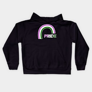 Gender queer rainbow pride Kids Hoodie